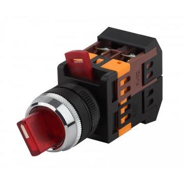 Переключатель BSW-6A  восьмиугольная б/ф красная  ДУБЛЬ