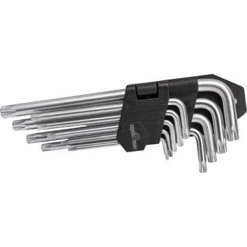 Набор Г-обр.звёздочек TORX с отверстием на конце (9 предметов) PROFFI (76435) СЕРВИС КЛЮЧ Набор Г-обр.звёздочек TORX с отверстием на конце (9 предметов) PROFFI (76435) СЕРВИС КЛЮЧ