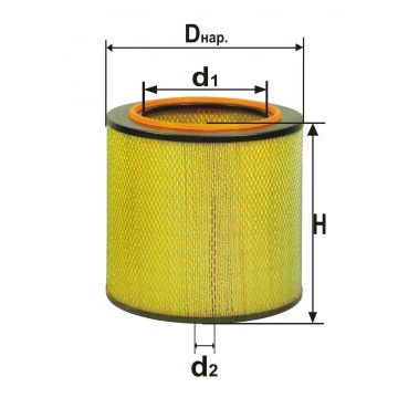 Фильтр воздуха ФП 207.1-02/03; ПР В-Т150 (Т-150-1109860-Л) (DIFA 4309M+DIFA 4309-01)
