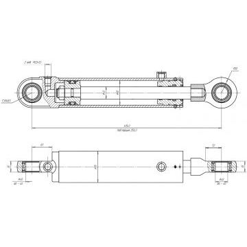 Гидроцилиндр ЦГ-110.50х400.11-03 управления поворотом (КОВАНЫЙ ШТОК) (АО ПТЗ) снят см. 1405.00.00.00 Гидроцилиндр ЦГ-110.50х400.11-03 управления поворотом (КОВАНЫЙ ШТОК) (АО ПТЗ) снят см. 1405.00.00.00